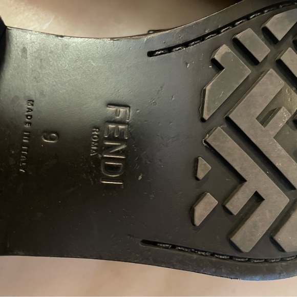 Fendi FF Squared Slip-On men’s Loafers size 10 main image 6